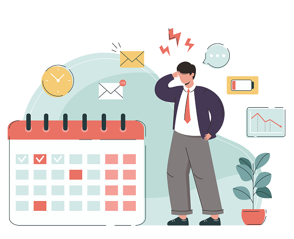 Busy Schedule Illustration